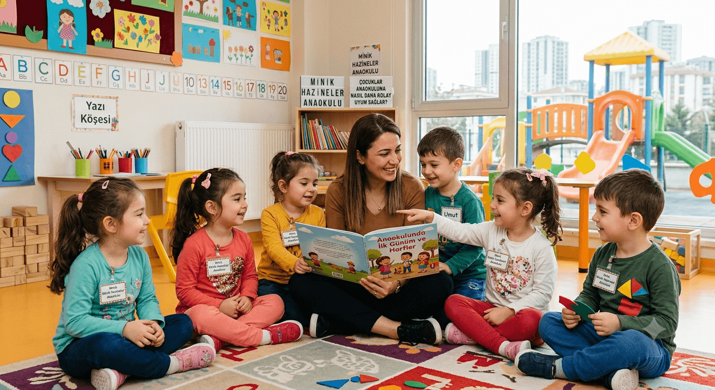 Özel Beylikdüzü Minik Hazineler Anaokulu'nda çocukların güvenli, sevgi dolu ve oyun temelli eğitim ortamını yansıtan okul öncesi eğitim fotoğrafı.
