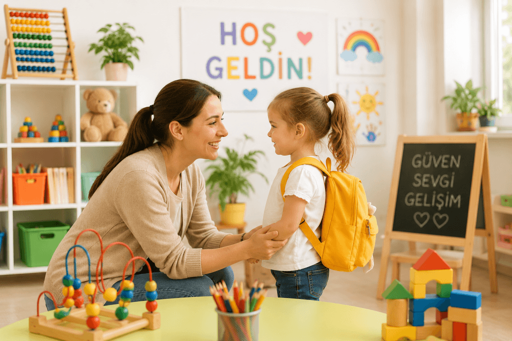 Özel Beylikdüzü Minik Hazineler Anaokulu'nda çocukların güvenli ve eğitici okul öncesi eğitim ortamını gösteren fotoğraf.